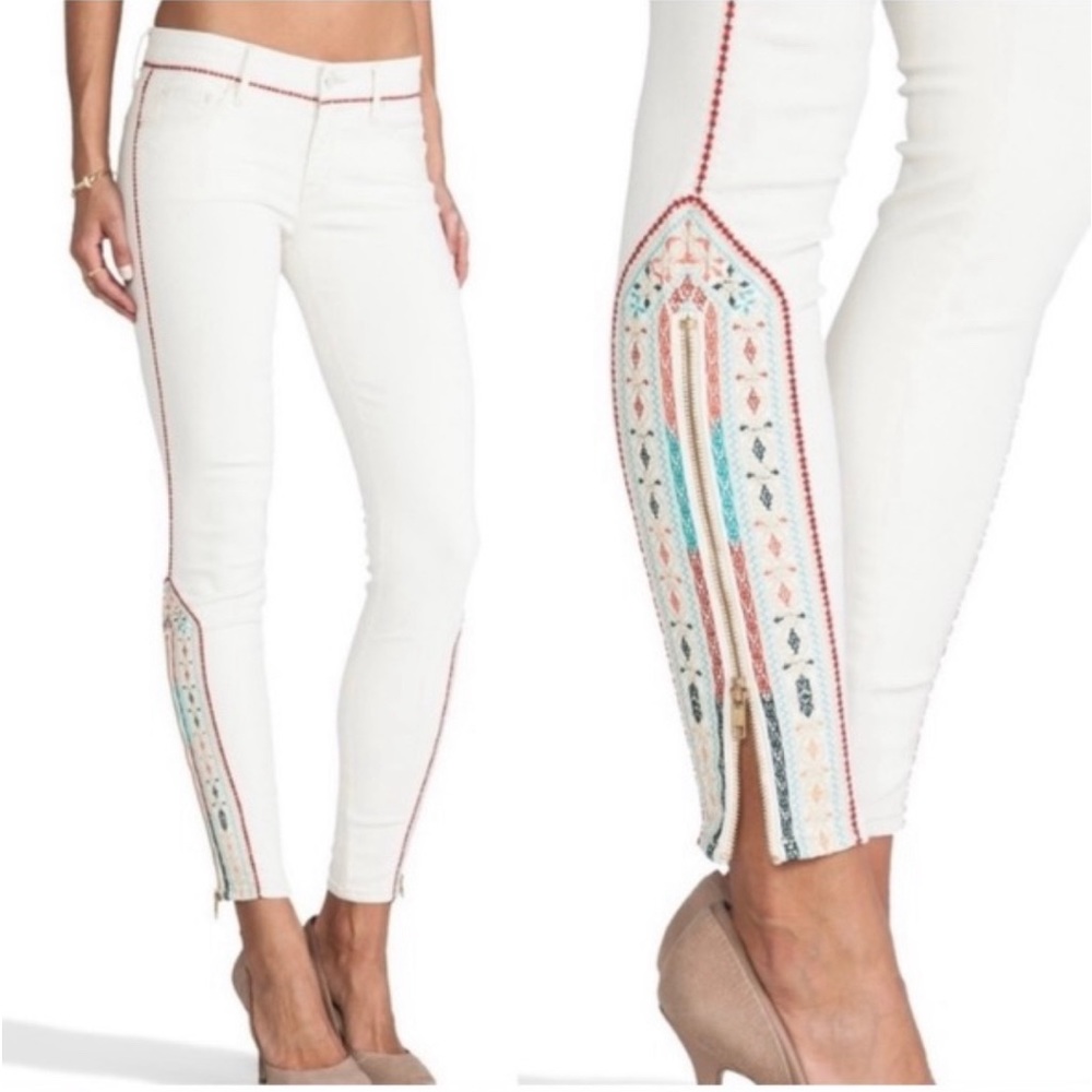 MOTHER The Looker Ankle Zip Barefoot Princess size 26